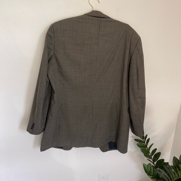 ERMENEGILDO ZEGNA Vintage Gingham Suit Jacket Sports Blazer Size 46R US - Picture 8 of 12